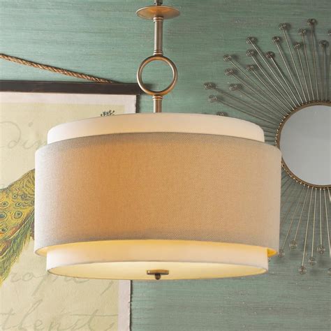 oversized drum shade pendant light